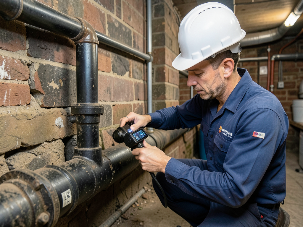 Replacing corroded cast iron pipes in historic hyd